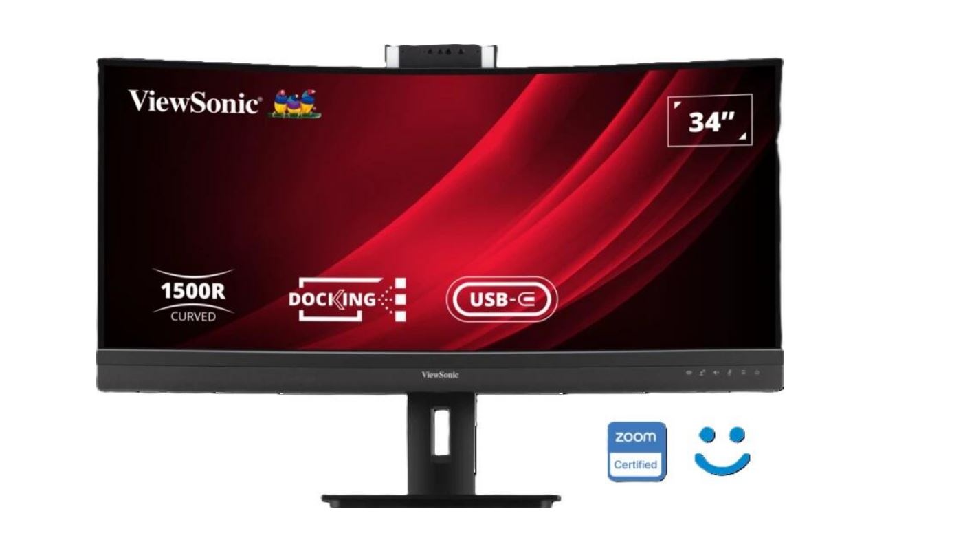 ViewSonic VG3457CV Curved Monitor 86,36 cm (34 Zoll) - UWQHD, VA, 5ms, HDMI, DisplayPort, USB-C, USB Hub, RJ45 [Energieklasse F] (VG3457CV)