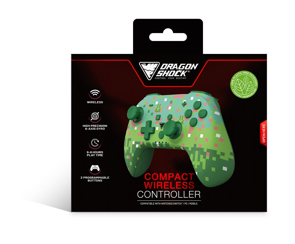 DragonShock PopTop Wireless Gamepad Nintendo Switch PC Grün