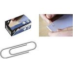 kangaro Büroklammern, verzinkt, 25 mm, silber runde Form, aus Metall, in Kartonschachtel - 1 Stück (K-10025-1000)