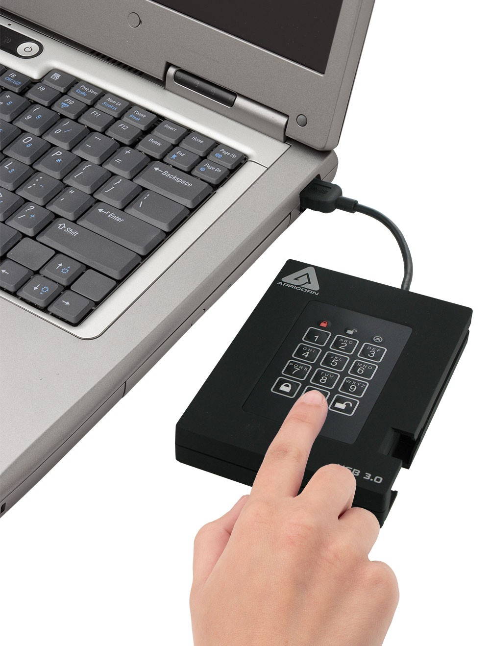 Apricorn Aegis Padlock Fortress A25-3PL256-S512F Externe SSD 512 GB USB 3.0 Schwarz