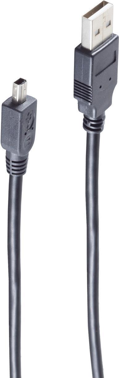 shiverpeaks BASIC-S USB 2.0 Mini Kabel, 2,0 m USB-A Stecker - Mini USB-B Stecker, 4 Pol, Maße Steckerform: (BS77262)