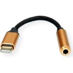 ROLINE 12.03.3223 Handykabel Schwarz - Gold 0,13 m USB C 3.5mm (12.03.3223)