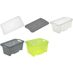 keeeper Aufbewahrungsbox "franz", 6,5 Liter, crystal-grey transparent, leer platzsparend nestbar, besonders stabil - 1 Stück (1027182700000)