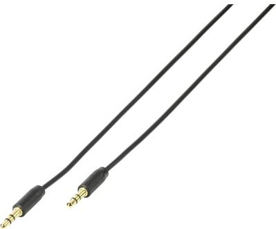 Vivanco Klinke Audio Anschlusskabel [1x Klinkenstecker 3.5 mm - 1x Klinkenstecker 3.5 mm] 1 m Schwarz (38767)