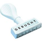 WEDO Textstempel GEBUCHT 19312 45mm Kunststoff weiß