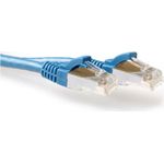 ACT Blue 30 meter SFTP CAT6A patch cable snagless with RJ45 connectors. Cat6a s/ftp snagless bu 30.00m (FB6630)