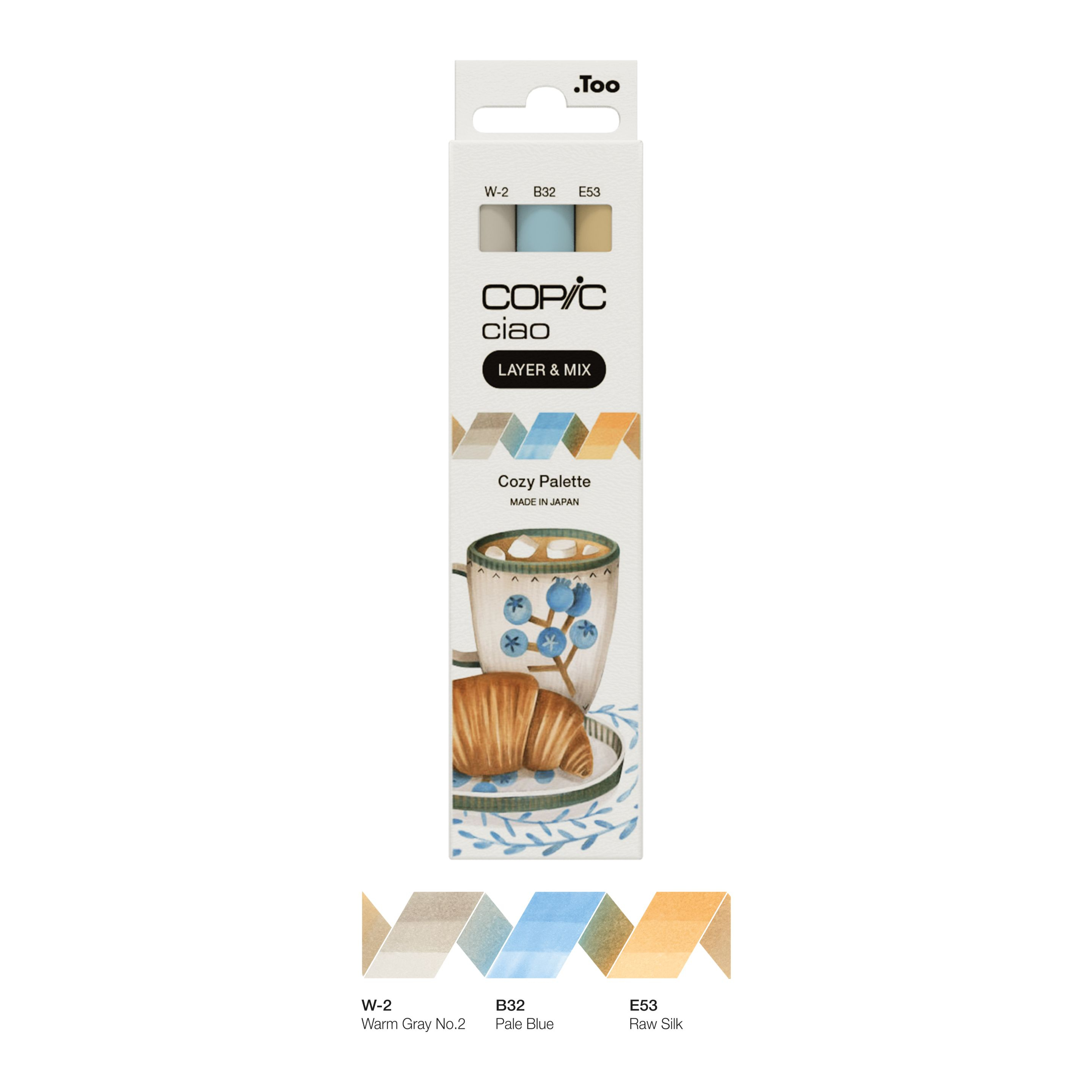 Copic Ciao Cozy Palette Layoutmarker-Set 1,0 + 6,0 mm 3 Stück farbsortiert