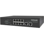 INTELLINET 8-Port Gigabit Ethernet PoE+ Switch mit 2 RJ45 Gigabit Uplink-Ports IEEE 802.3at/af Power over Ethernet (PoE+/PoE)-konform, 120 W, Endspan, Desktop (561402)