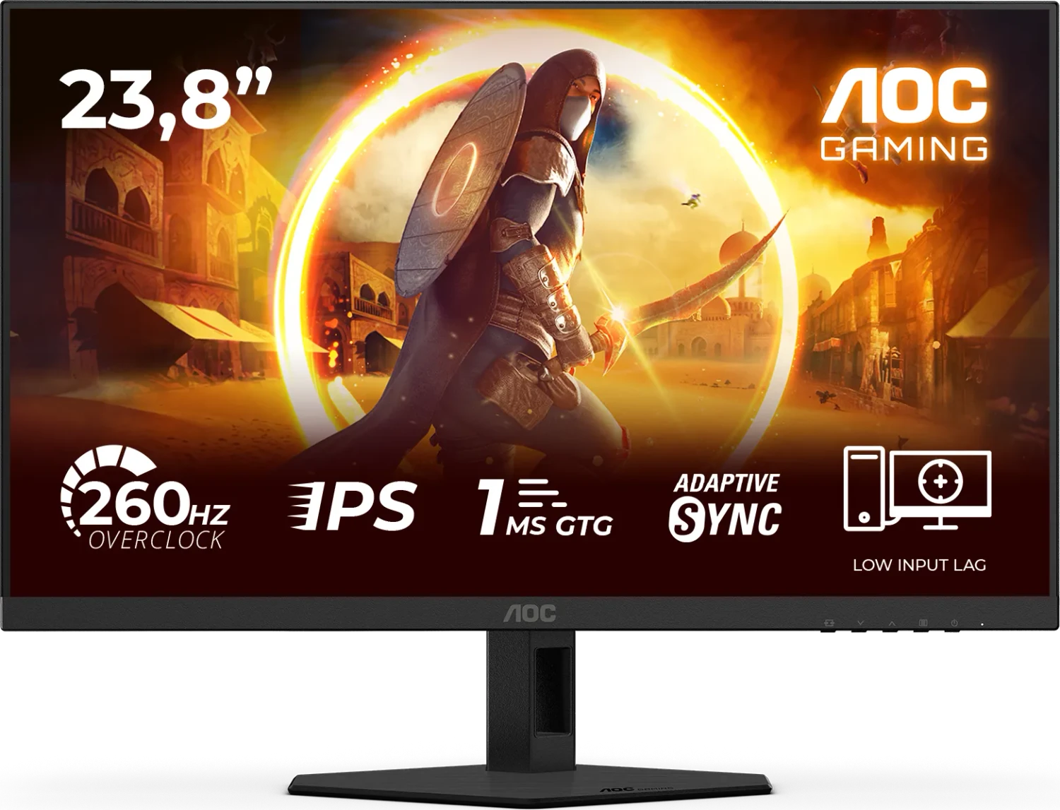 AOC 24G4ZRE Gming-Monitor 61?cm (24") Full HD – HDMI/DP – Schwarz/Rot