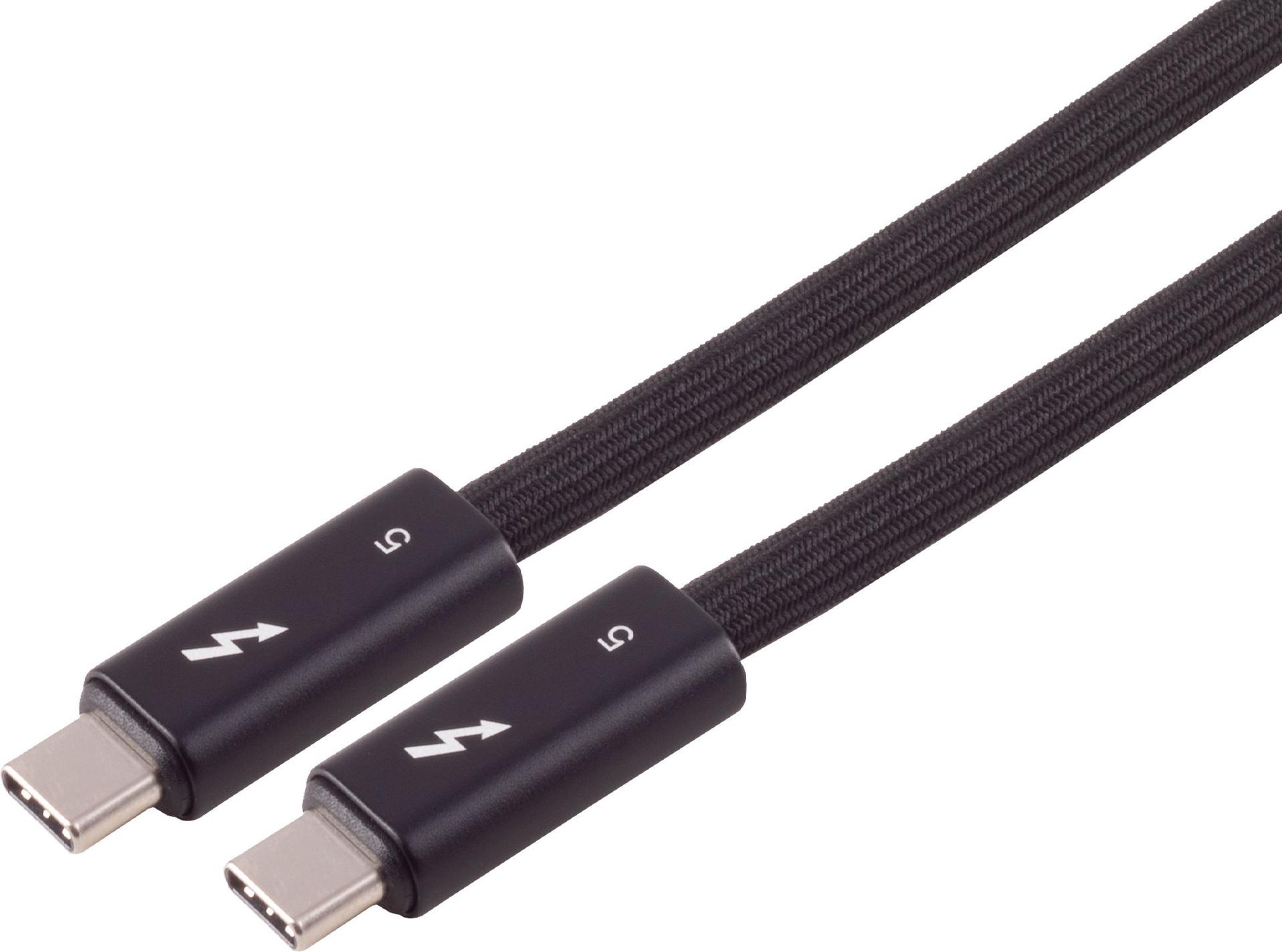 S/CONN maximum connectivity USB-C® Verbindungskabel, Typ-C Stecker auf Typ-C Stecker, TB5, UltraFlex, 240W, Pro, 2,0m (13-75035)