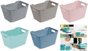 keeeper Aufbewahrungsbox "lotta", 12,0 Liter, nordic-blue dekorative Lifestyle-Box zur übersichtlichen Aufbewahrung - 1 Stück (1091268000000)