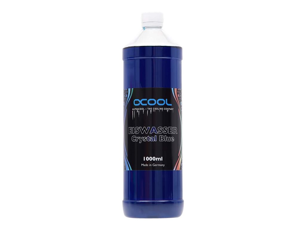 Alphacool Eiswasser Crystal UV Kühlflüssigkeit 1000 ml Kristallblau