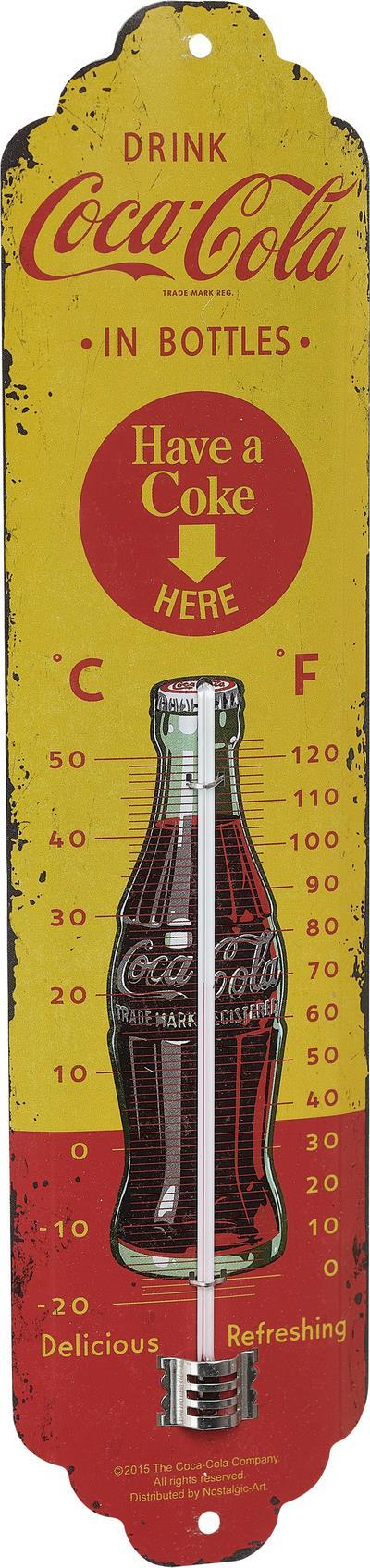 TFA Dostmann NOSTALGIC ART Coca Cola Thermometer Gelb, Rot (12.2060.10)