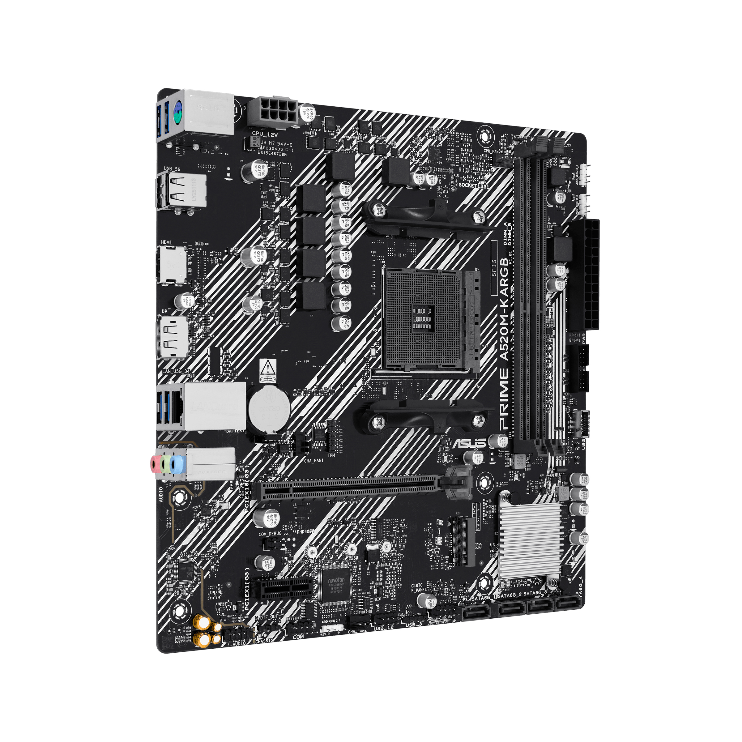 ASUS PRIME A520M-K ARGB AMD A520 micro ATX Mainboard Sockel AM4 Schwarz