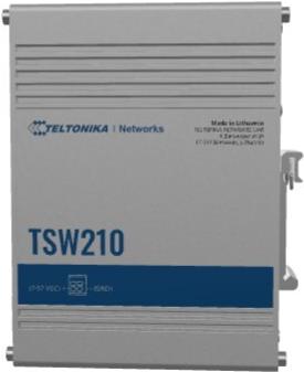 Teltonika TSW210 Industrie Unmanaged Switch 8-Port Gigabit 2-Port SFP Silber