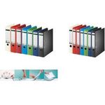 LEITZ Vollpapier-Ordner, 180 Grad, DIN A4, 80 mm, rot Einband aus Hartpappe, farbiger Vollpapierüberzug innen - 1 Stück (1007-00-25)