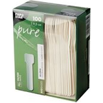 PAPSTAR Papier-Eislöffel "pure", Länge: 95 mm, weiß aus lebenmittelechtem Papier, FSC-zertifiziert, stabil, - 1 Stück (88073)