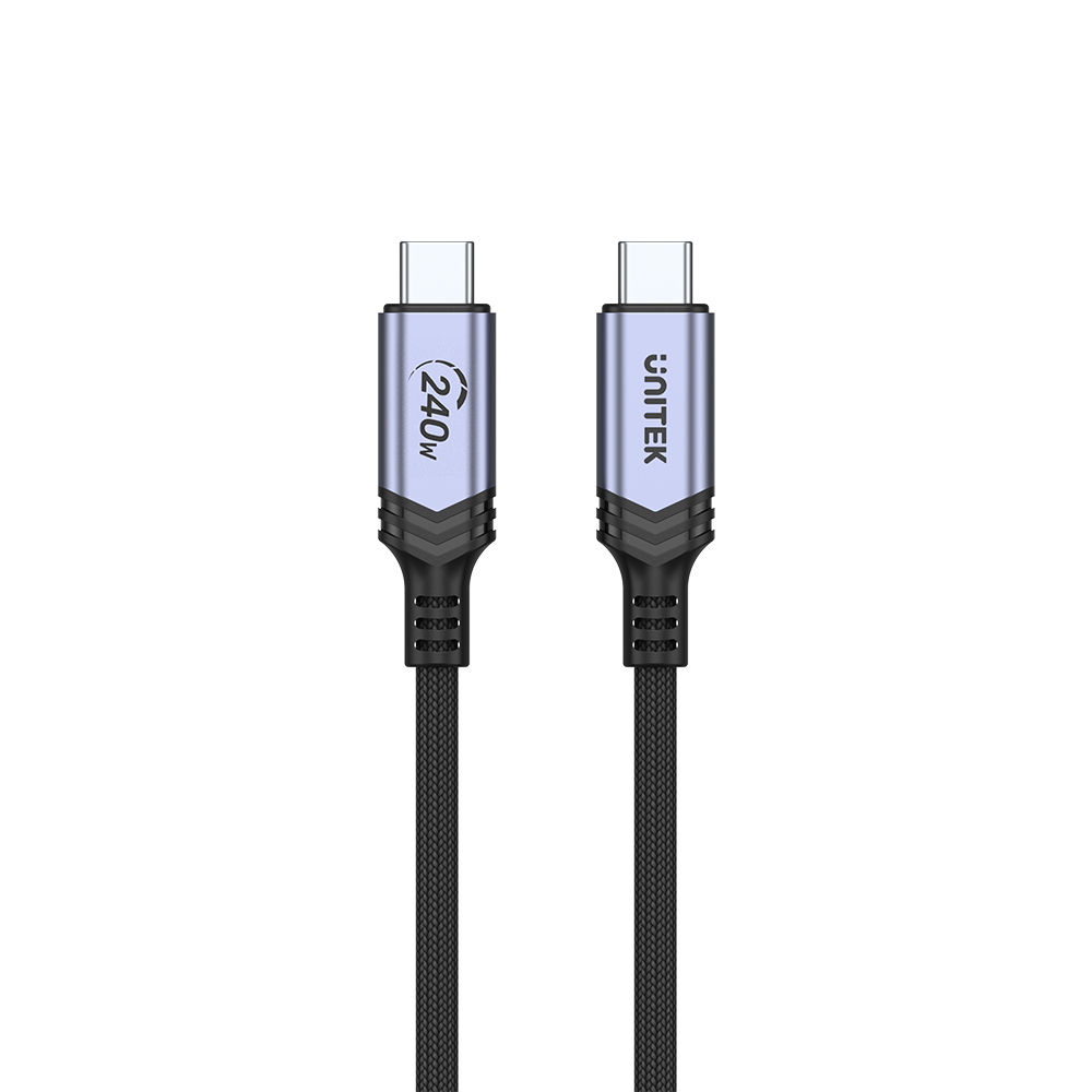 Unitek C14110GY-2M USB-C auf USB-C Kabel 240 W 2 m Schwarz