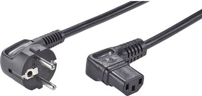 LappKabel Kaltgeräte Anschlusskabel [ Schutzkontakt-Winkelstecker - Kaltgeräte-Buchse C13] Schwarz 3.50 m 74320106 (74320106)
