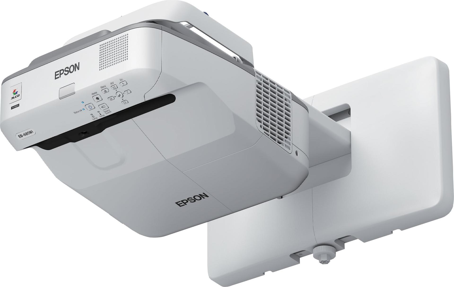 Epson EB-685Wi 3LCD WXGA Ultrakurzdistanzprojektor 1280 x 800 3500 Lumen Grau, weiß