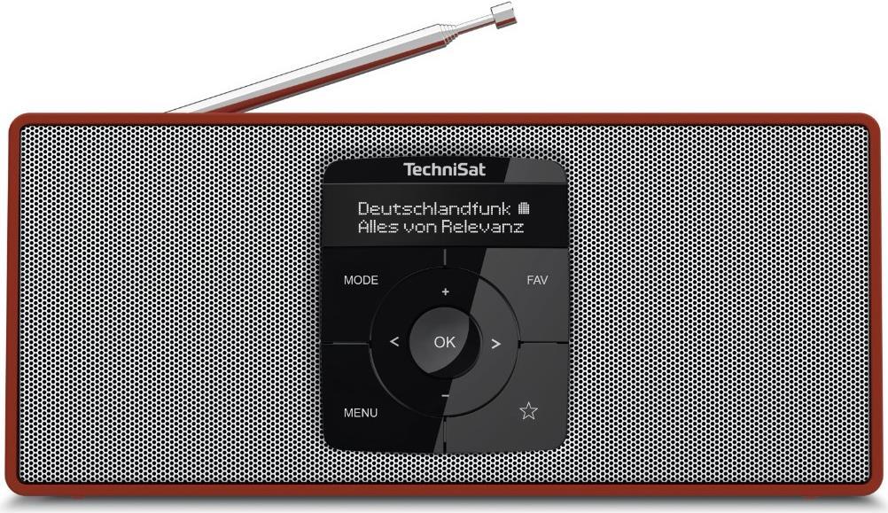 TechniSat DIGITRADIO 2 S Taschenradio DAB+, UKW Bluetooth, DAB+, UKW Weckfunktion, wiederaufladbar Rot, Silber (0003/3911)