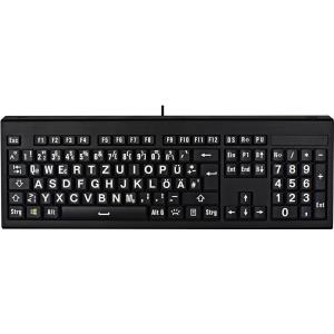 Logickeyboard LKB-LPWB-APBH-DE USB QWERTZ Deutsch Schwarz - Weiß Tastatur (LKB-LPWB-APBH-DE)