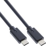 InLine® USB 3.2 Gen.2 Kabel, USB Typ-C Stecker/Stecker, schwarz, 0,3m (35707A)