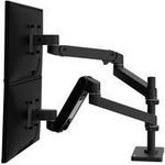 Ergotron LX Pro - Befestigungskit (Doppelarm), modular für 2 Monitore bis 27", Schwarz (45-690-292) (geöffnet)