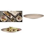APS Speiseteller flach NERO, Durchmesser: 330 mm, sand aus Melamin, stapelbar, spülmaschinengeeignet, hitze - 1 Stück (85405)