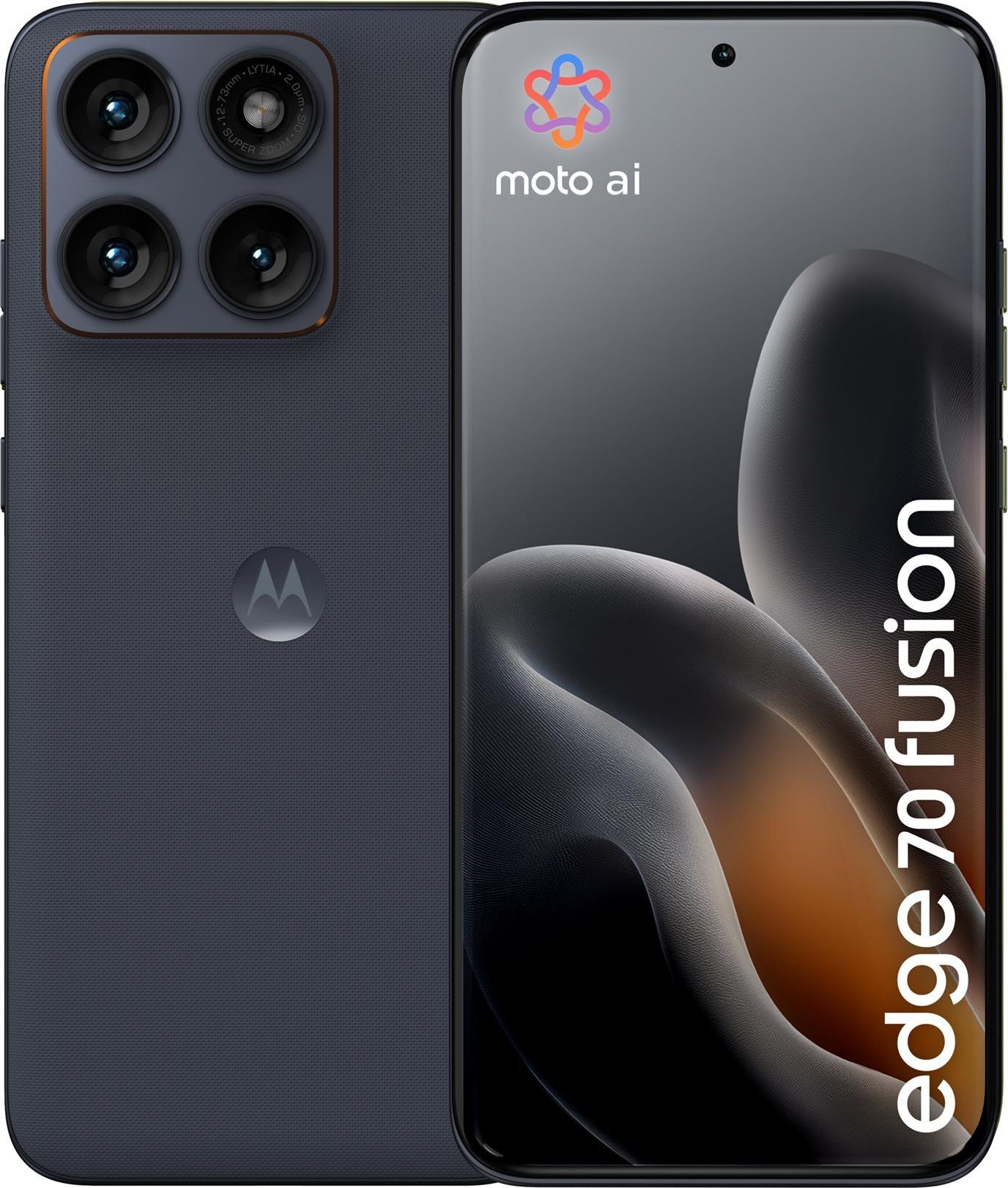 Motorola Edge 70 Fusion 5G Smartphone 6,78" 8 GB RAM 256 GB PANTONE Silhouette Schwarz