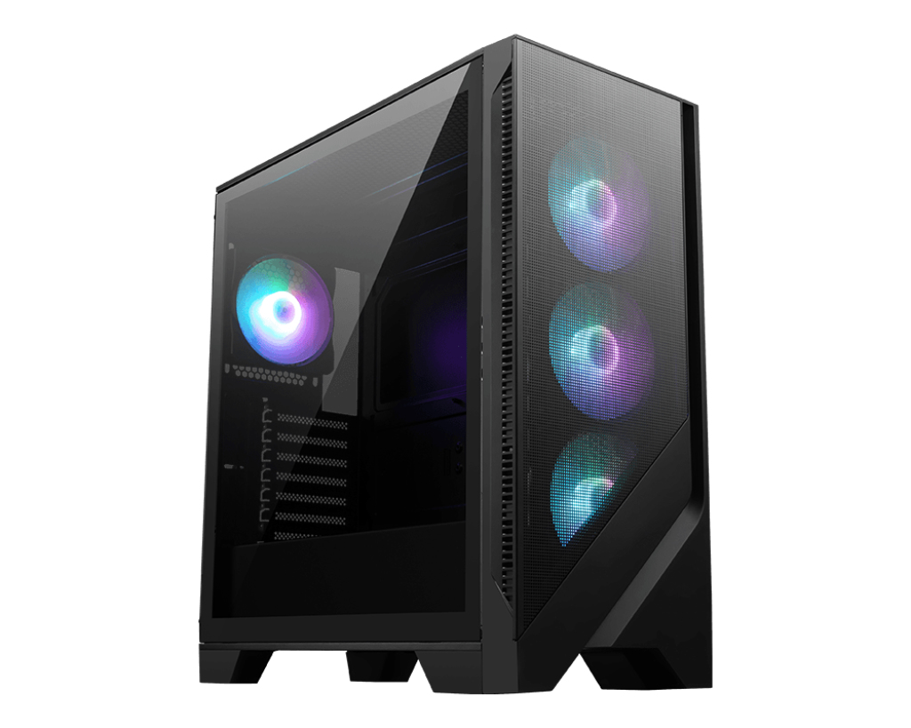 MSI MAG FORGE 321R AIRFLOW Midi Tower Systemgehäuse Schwarz, Transparent