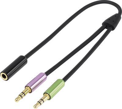 SpeaKa Professional SP-7870576 Audio-Kabel 0,21 m 2 x 3.5mm 3.5mm Schwarz (SP-7870576)