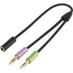 SpeaKa Professional SP-7870576 Audio-Kabel 0,21 m 2 x 3.5mm 3.5mm Schwarz (SP-7870576)