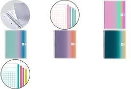 MIQUELRIUS Collegeblock "Notebook AURORA", DIN A4, Provence kariert, 120 Blatt, blickdichtes, weißes Papier 70 g/qm, mit - 1 Stück (MR4083)