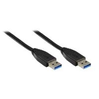 Anschlusskabel USB 3.0 Stecker A an Stecker A, schwarz, 0,5m, Good Connections® (2712-S005)