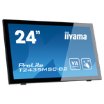 iiyama ProLite T2454MSC-B2AG, Projected Capacitive, 10 TP, Full HD, USB, Kit (USB), schwarz Touchmonitor (16:9), Bildschirmdiagonale: 60,5 cm (23,8''), Projected Capacitive, Multi Touch (10 Punkte), Auflösung: 1920x1080 Pixel, VESA Mount (100x100 mm), verstellbarer Standfuß, Reaktionszeit: 4ms, Helligkeit 300cd, Blickwinkel 178/178°(H/V), Kontrast: 1000:1, Anschluß: USB (2x), Audio, Display-Port, HDMI, inkl.: Kabel (USB, HDMI), Netzkabel, Standfuß, QSG, Farbe: schwarz (T2454MSC-B2AG)