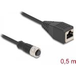 DeLOCK 60066 Kabeladapter M12 RJ-45 Schwarz (60066)