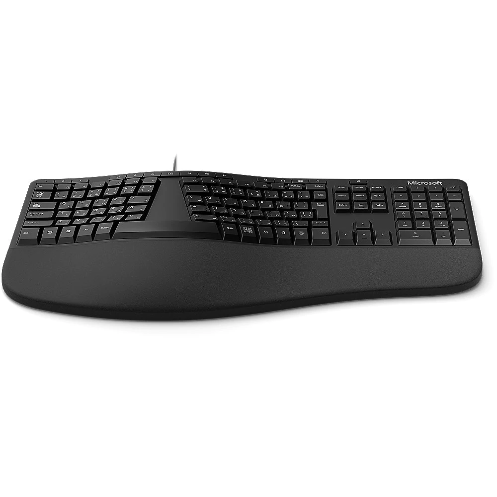 Microsoft Ergonomic Keyboard Tastatur USB Deutsch Schwarz (LXM-00006)