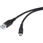 USB-Kabel USB 3.2 Gen1 3.0 3.1 USB-C Stecker 1.00 m Schwarz (RF-4995172)