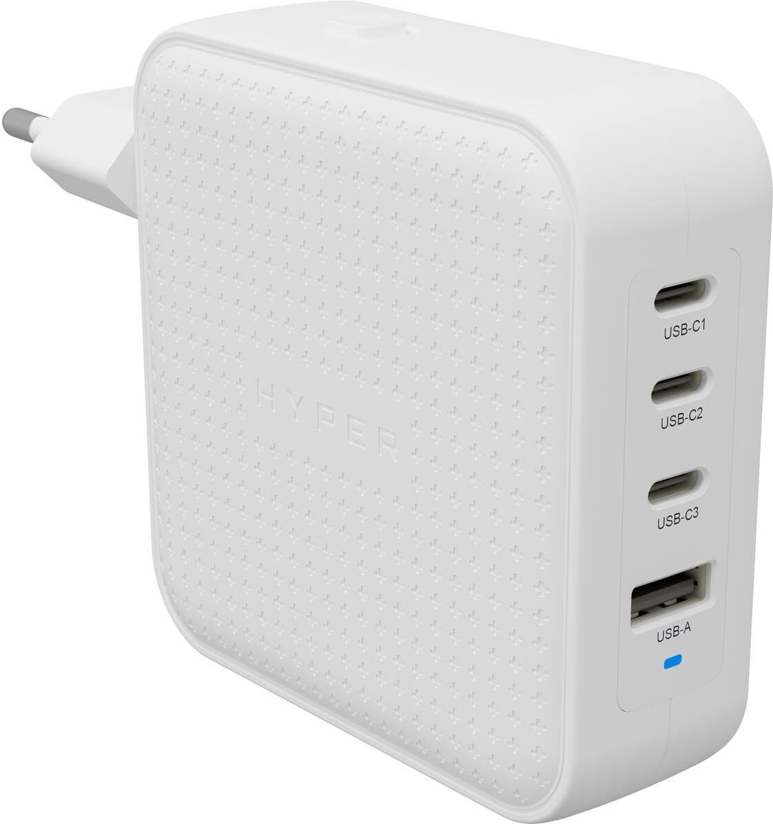 Hyper HyperJuice 100W USB-C GaN Travel Charger 3C+1A - White (HJ1002WHWWGL)