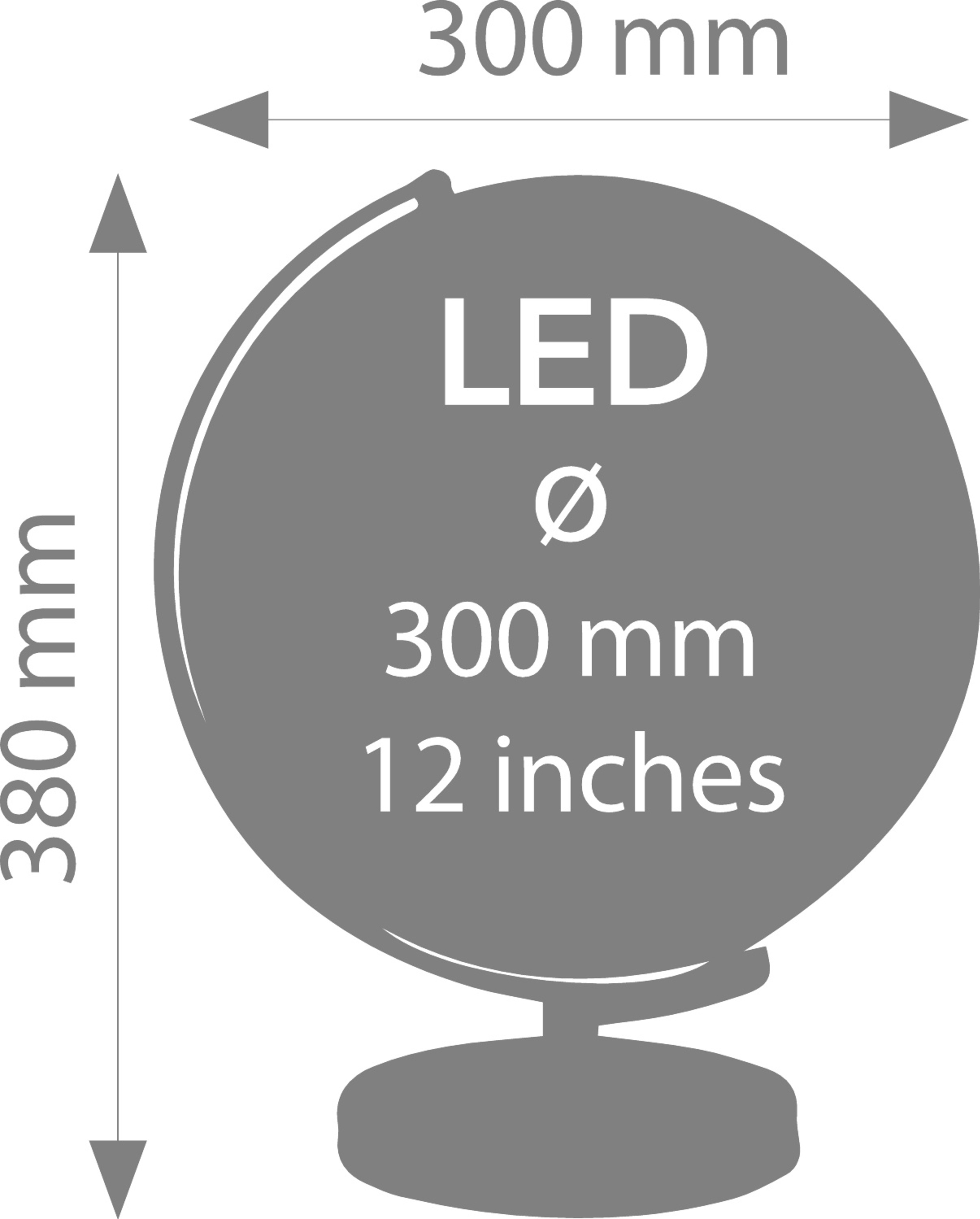 TROIKA STELLAR LIGHT TOUCH Antique Globus 30 cm USB Mehrfarbig