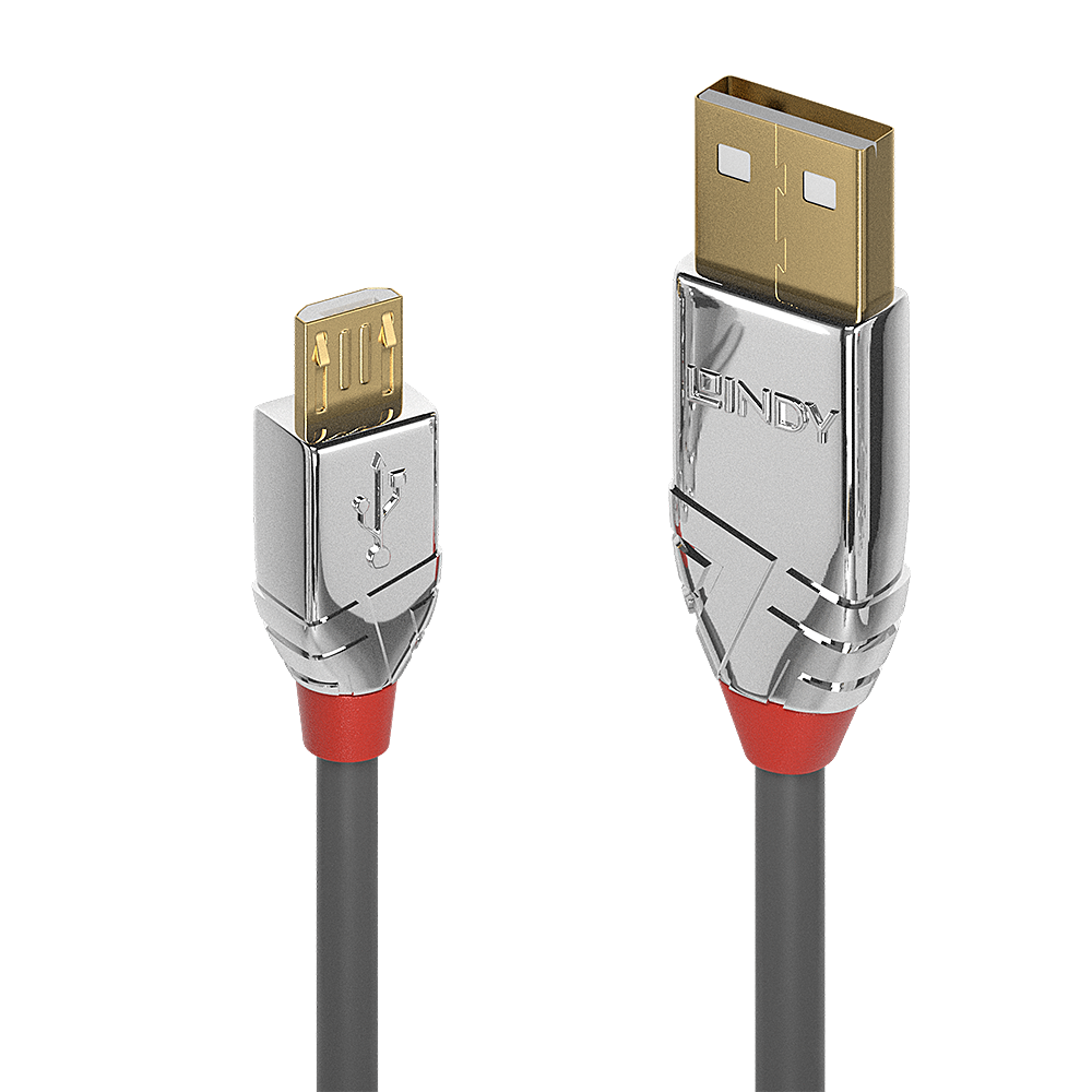 LINDY USB 2.0 Typ A an Micro-B Kabel Cromo Line 3m