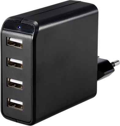 VOLTCRAFT UC-4AXX001 USB Ladegerät 24 W 4x USB-A Schwarz Innenbereich (VC-15123320)