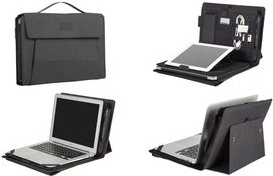 Alassio Laptoptasche Mobile Office FIORI Kunstfaser grau (30130)