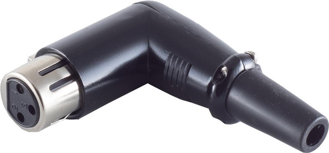 shiverpeaks ®-BASIC-S--XLR-Winkel-Kupplung, schwarz (BS55026)