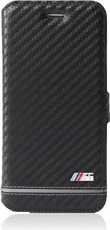 Book Case Carbon Plate Black Silver Stripe M Collection für iPhone 6/6s (BMFLBKP6HSCS)
