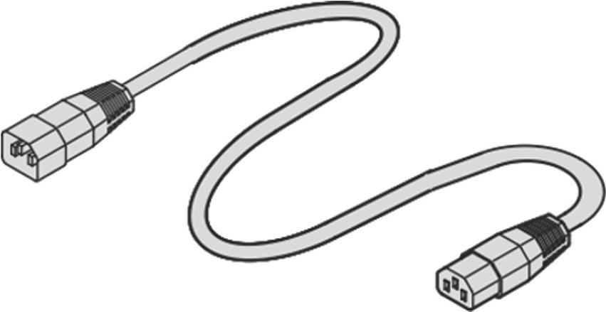 SCHROFF Netzanschlussleitung, IEC - KABEL IEC60320 C13-C14 1,0M (60110361)