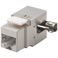 Wentronic Goobay CAT 6 KeyStone RJ45 Jack, STP geschirmt, 250 MHz - Anschluß: LSA, 90° gewinkelter Ausgang (95901)