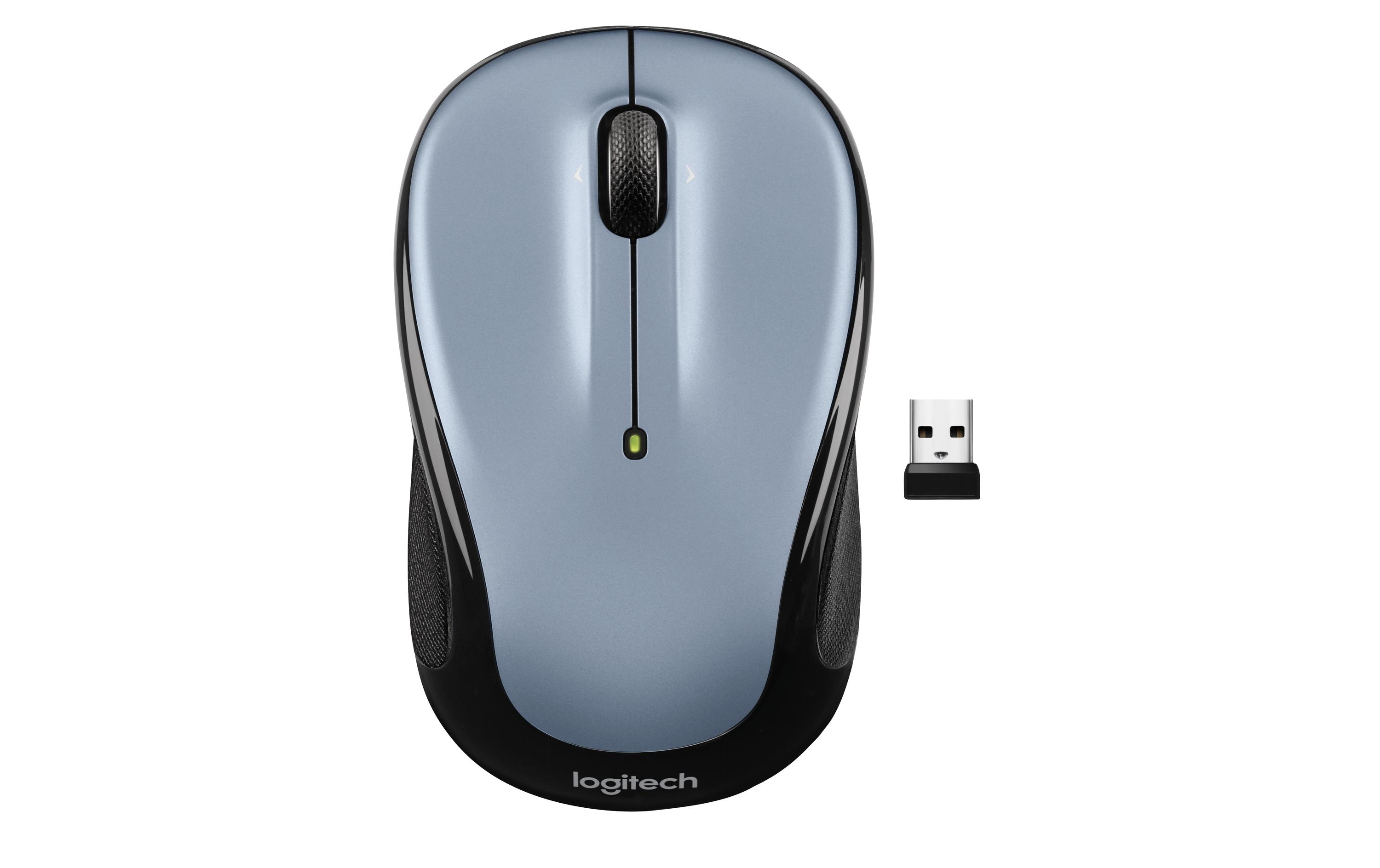 Logitech M325s Kabellose Optische Maus 2.4 GHz 1000 DPI Schwarz, Grau