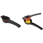 APS Limetten- und Zitronenpresse, schwarz/rot aus Aluminium-Druckguss, Maße: (B)70 x (T)210 x (H)50 mm - 1 Stück (93214)